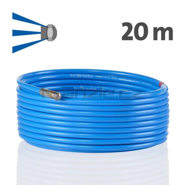 Kränzle kanalizační hadice na čištění potrubí 20m s tryskou KN055 (3+0), D12 - foto 1
